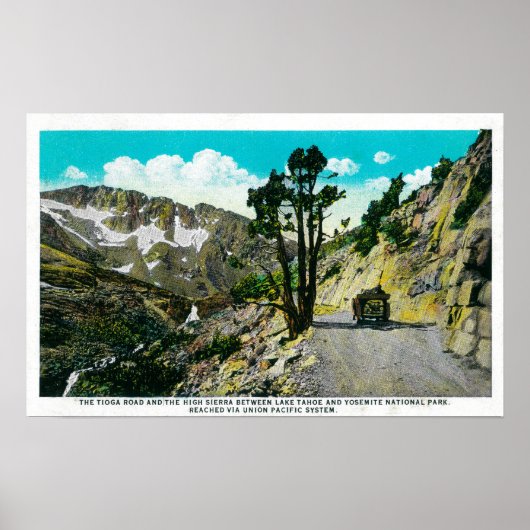Tioga Road High Sierra zwischen Tahoe und Yosemit Poster (Vorne)