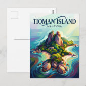 Tioman-Insel Malaysia Postkarte (Vorne/Hinten)