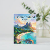 Tioman-Insel Malaysia Postkarte (Stehend Vorderseite)