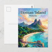 Tioman-Insel Malaysia Postkarte (Vorne/Hinten)
