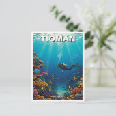 Tioman Malaysia Scuba Diving Postkarte (Stehend Vorderseite)