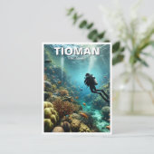 Tioman Malaysia Scuba Diving Postkarte (Stehend Vorderseite)