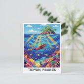 Tioman Malaysia Tauchen Postkarte (Stehend Vorderseite)