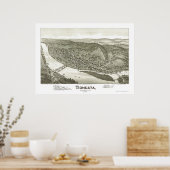 Tionesta, PA Panorama Karte - 1896 Poster (Küche)