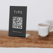 Tip Jar QR Code Pedestal Signs Sockelschild