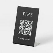 Tip Jar QR Code Pedestal Signs Sockelschild (Vorderseite)