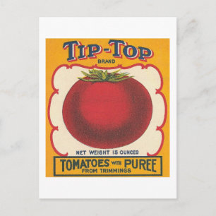 Tip-Top Tomaten Vintage-Label Postkarte