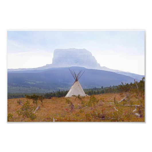 Tipi am Oberberg, Montana Fotodruck (Vorne)