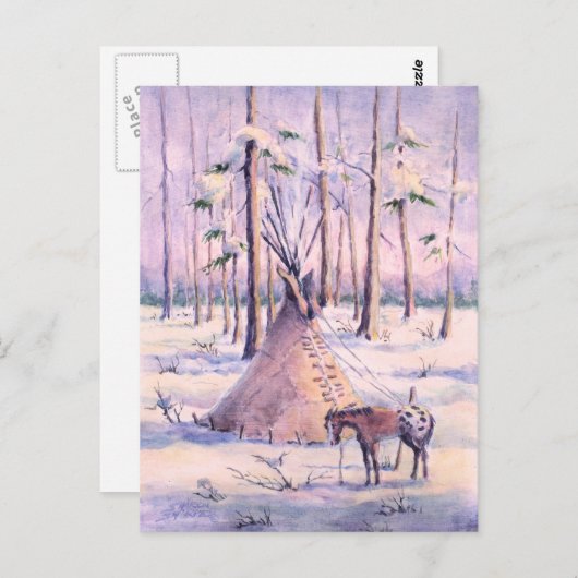 TIPI, APPY & SNOW von SHARON SHARPE Postkarte (Vorne/Hinten)