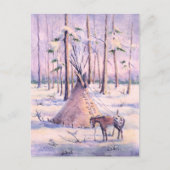 TIPI, APPY & SNOW von SHARON SHARPE Postkarte (Vorderseite)