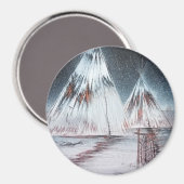 Tipi auf dem ersten Schnee der Ebenen Magnet (Vorderseite/Rückseite)
