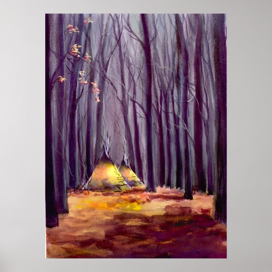 TIPI-BLÄTTER von SHARON SHARPE Poster (Vorne)