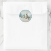 TIPI CAMP SQUAW VON SHARON SHARPE RUNDER AUFKLEBER (Tasche)