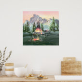 TIPI FIRES by SHARON SHARPE Poster (Küche)