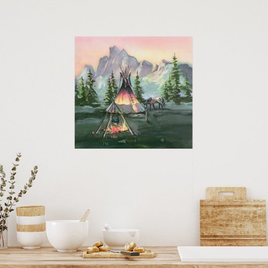 TIPI FIRES by SHARON SHARPE Poster (Küche)