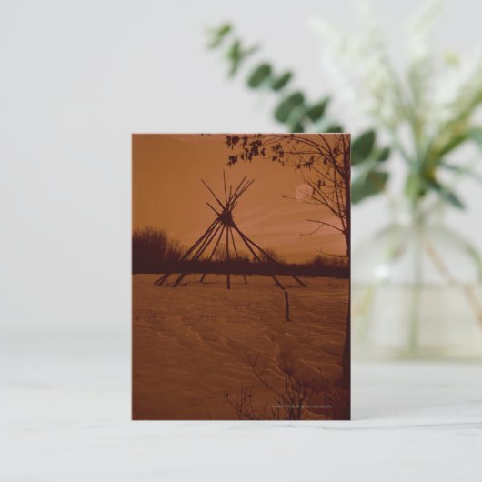 Tipi Frame Postkarte (Stehend Vorderseite)