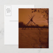 Tipi-Gestell Postkarte (Vorne/Hinten)