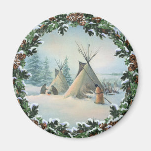 TIPI-LAGER-SQUAW u. ÄSTE durch SHARON SHARPE Magnet