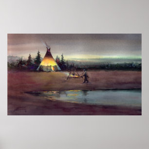 TIPI LIGHTS by SHARON SHARPE Poster