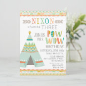 Tipi Native Amerikanische Ureinwohner Pow Wow Gebu Einladung (Stehend Vorderseite)