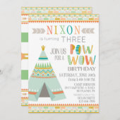 Tipi Native Amerikanische Ureinwohner Pow Wow Gebu Einladung (Vorne/Hinten)