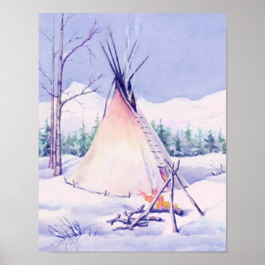 TIPI & SNOW von SHARON SHARPE Poster (Vorne)