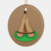 Tipi Teepee Native American Zent Camp Camping Keramik Ornament (Links)