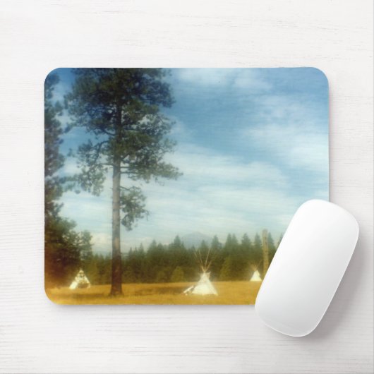 Tipi-Wiesen-Mausunterlage Mousepad (Mit Mouse)
