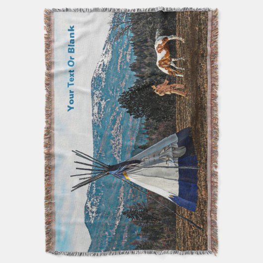 Tipi - Winter Camp Decke (Vorderseite Vertikal)