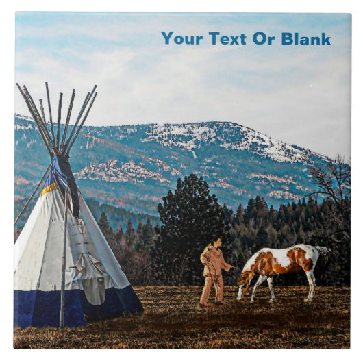 Tipi - Winter Camp Fliese (Vorderseite)