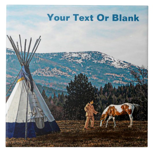 Tipi - Winter Camp Fliese (Vorderseite)