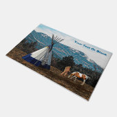 Tipi - Winter Camp Fußmatte (Schrägansicht)