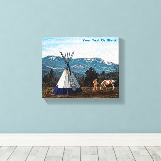 Tipi - Winter Camp Leinwanddruck (Insitu (Holzboden))
