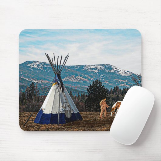 Tipi - Winter Camp Mousepad (Mit Mouse)