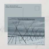 Tipis führen nach Wanuskewin Saskatchewan Postkarte (Vorne/Hinten)