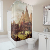 Tipis Sioux War Council George Catlin Circa 1850 Duschvorhang (Beispiel)