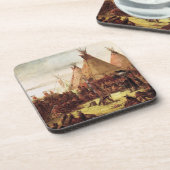 Tipis Sioux War Council George Catlin Circa 1850 Getränkeuntersetzer (Linke Seite)