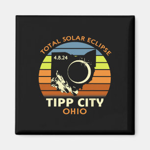 Tipp City Ohio Total Solar Eclipse 2024 Magnet