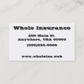 "Tipp-Diagramm" Visitenkarten Visitenkarte (Rückseite)