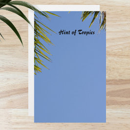 Tipp für tropische Palms Sky Blue Briefpapier