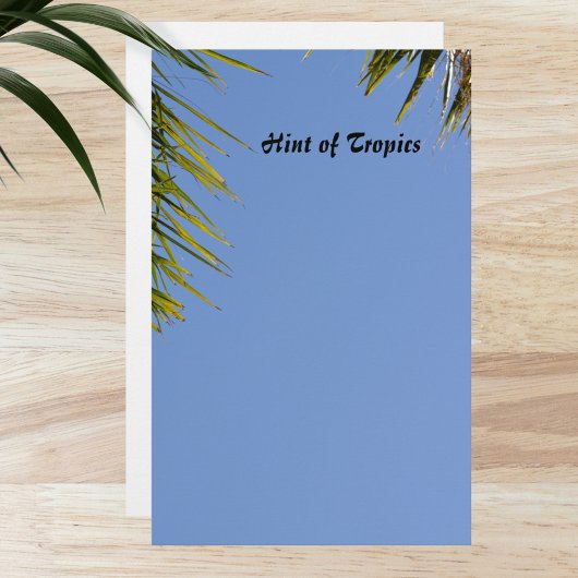 Tipp für tropische Palms Sky Blue Briefpapier