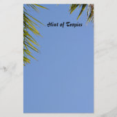 Tipp für tropische Palms Sky Blue Briefpapier (Vorderseite)