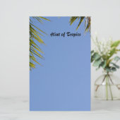 Tipp für tropische Palms Sky Blue Briefpapier (Stehend Vorderseite)