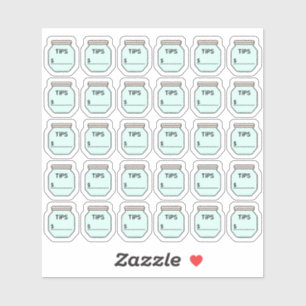 Tipp Jar Money Tracking Planner Aufkleber