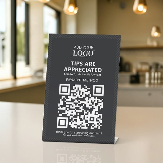 Tipp Jar Scan zur Bezahlung von QR-Code berührungs Sockelschild