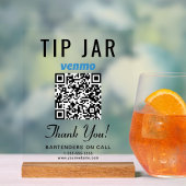 Tipp Jar Venmo QR Code löschen Acrylschild