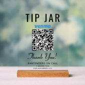 Tipp Jar Venmo QR Code löschen Acrylschild (Neutral)
