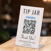 Tipp Jar Venmo QR Code Rosa Sockelschild