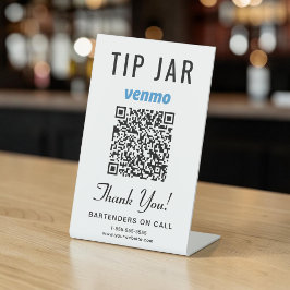 Tipp Jar Venmo QR Code Sockelschild