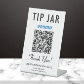 Tipp Jar Venmo QR Code Sockelschild